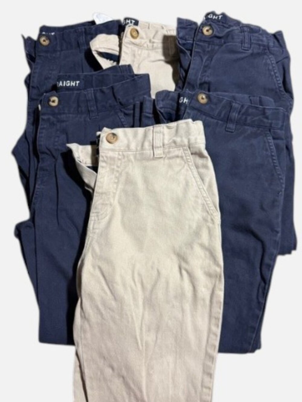 French Toast Size 12 Uniform Pants in Navy and Khaki - Set of 6